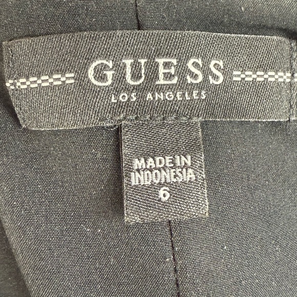 Guess Faux Leather High-Waisted Pencil Skirt with Gold Zipper and Belt, Size 6 - Picture 6 of 10